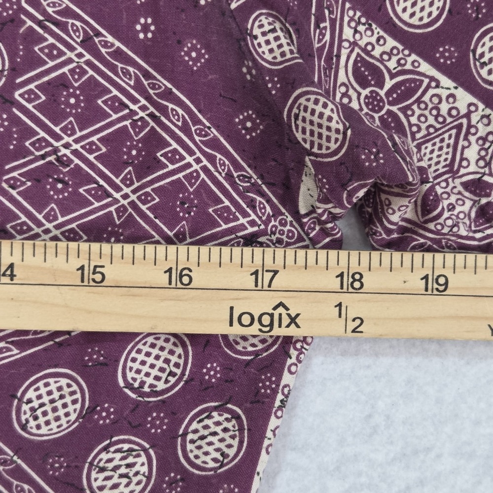 Vintage 90's Roughrider Circle T Womens Corset Tie Back Purple Bandana Sz Large - Picture 7 of 9